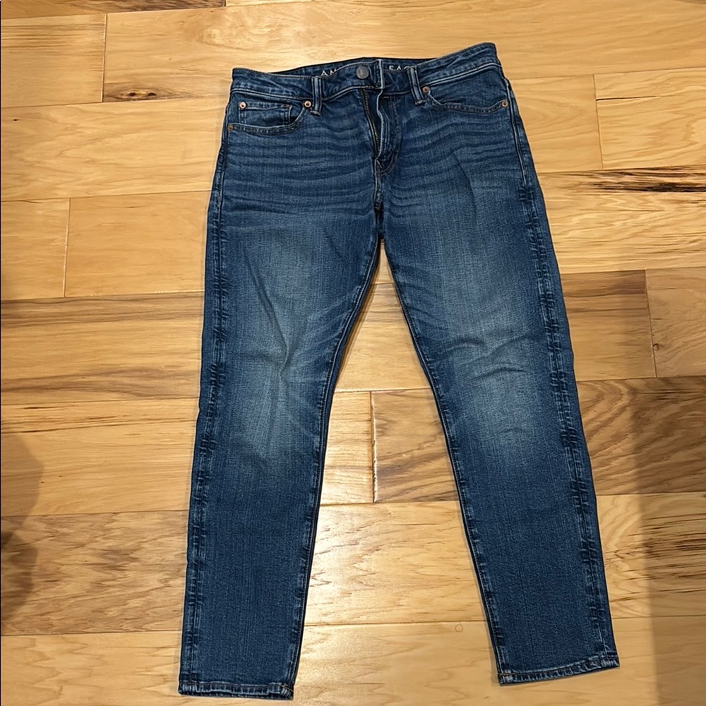 Men's Blue American Eagle Skinny Jeans Airflex+